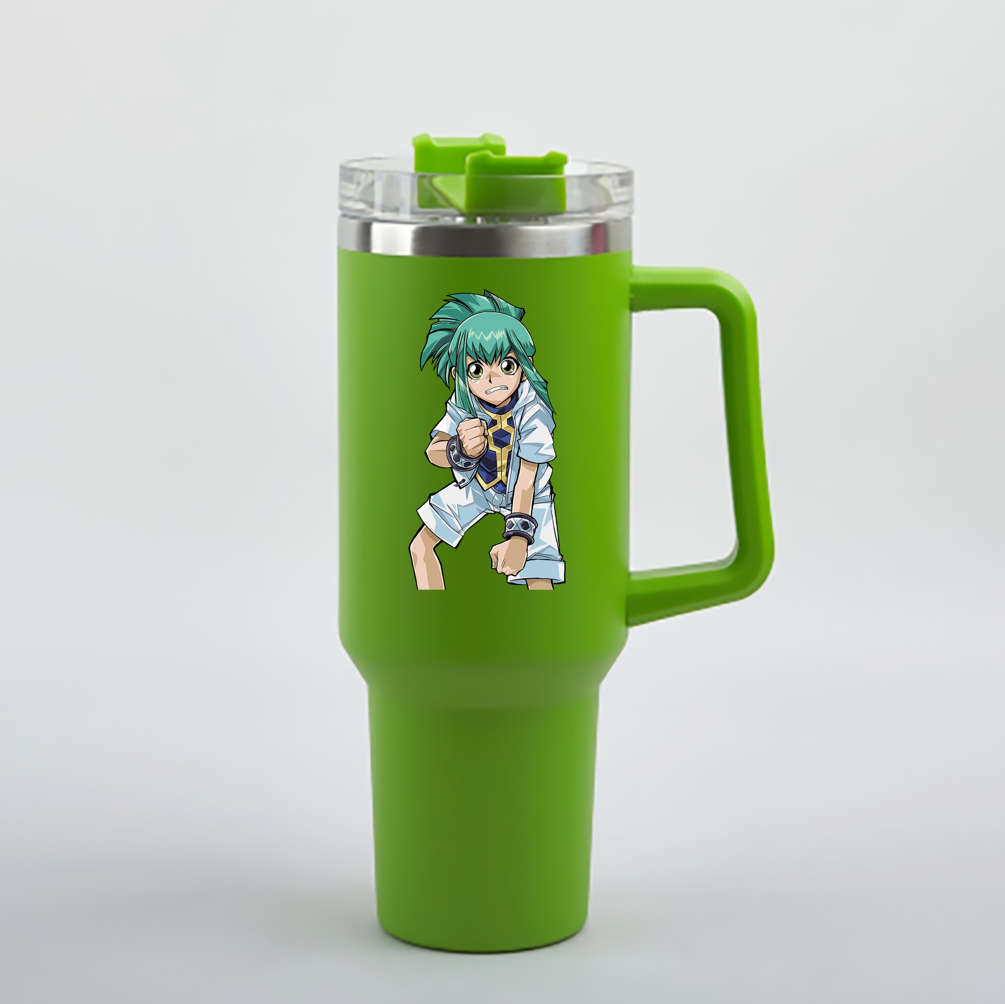 （画像用） 遊☆戯☆王 Yu-Gi-Oh! 1200mL車用タンブラー - クリスタルステッカー（プラスチックストロー付き）